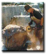 Richard Williamson working at his family business, Floating Stones